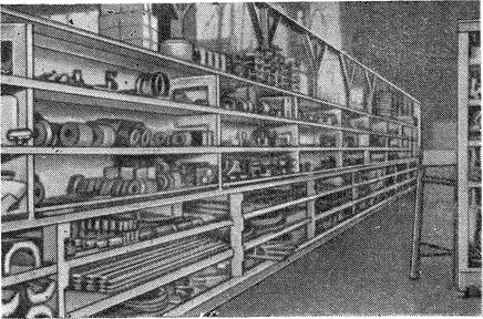 Склад запасных частей центральных мастерских